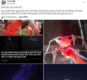 Nhặt được drone trong sự kiện đêm 30/4