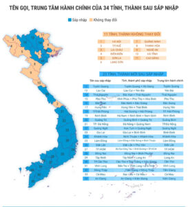 Phương án sáp nhập tỉnh, thành phố năm 2025, cả nước giảm còn 34 tỉnh, thành